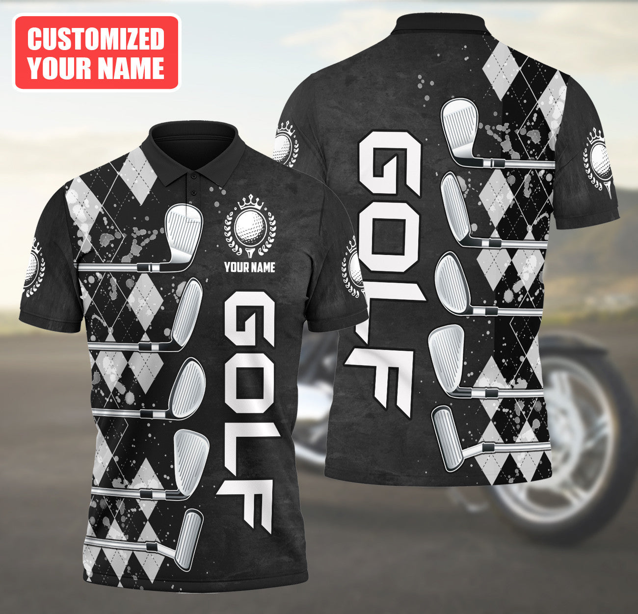 Personalized Name Golf Q22 All Over Printed Unisex Shirt