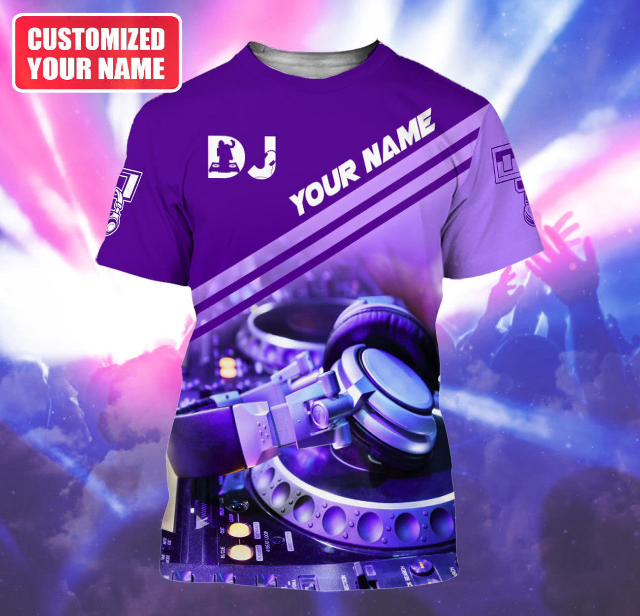 Personalized Name DJ Disc Jockey Q43 All Over Printed Unisex Shirt