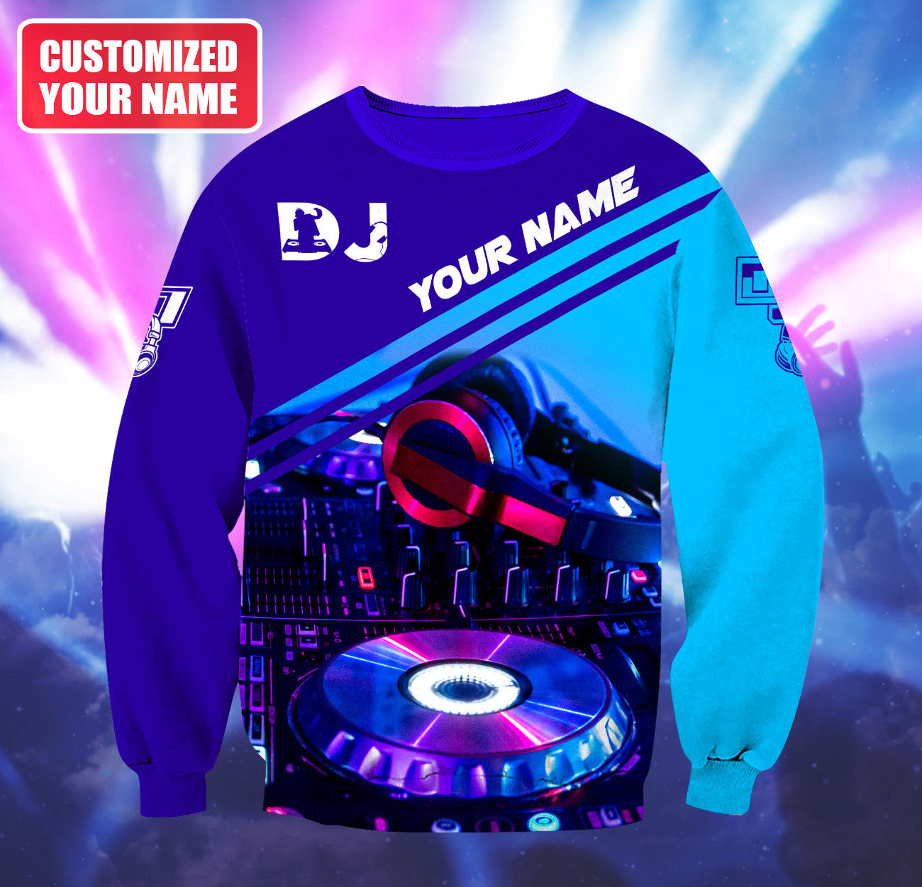 Personalized Name DJ Disc Jockey Q42 All Over Printed Unisex Shirt