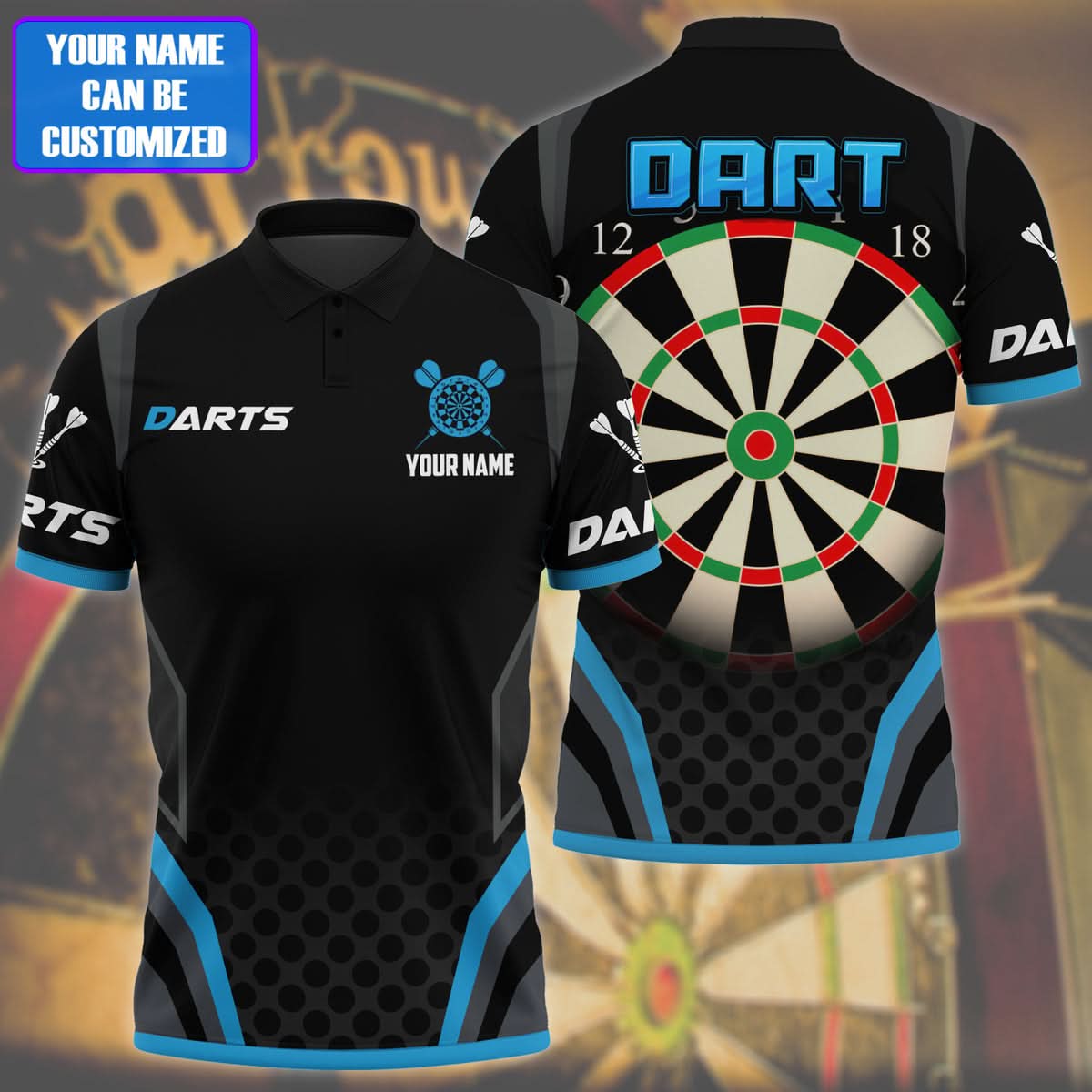 Personalized Name Darts All Over Printed Unisex Shirt - LP32